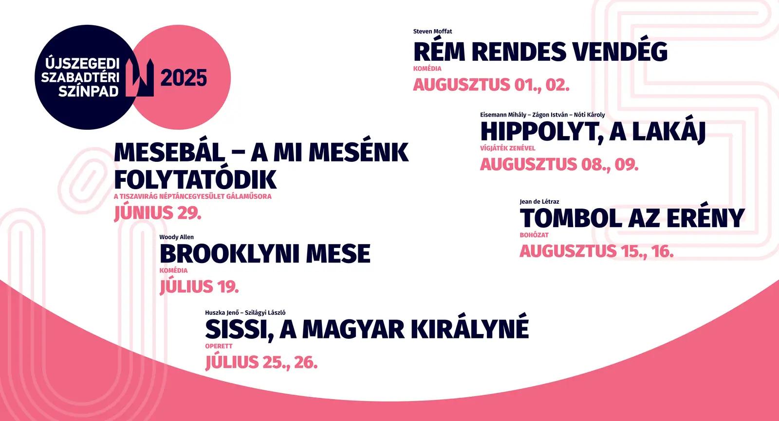 Új színházi előadások az Újszegedi Szabadtéri Színpadon!